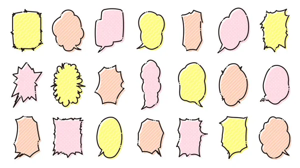 Bulles Vocales Différentes Formes Données Vectorielles Faciles Modifier — Image vectorielle
