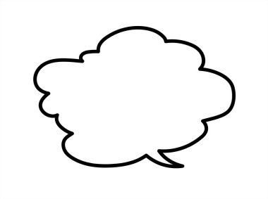 Manga komik konuşma balonu bulut tipi