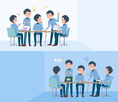 Bir grup babanın intraserebral toplantısı var. Vektör sanatını düzenlemek çok kolay..