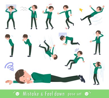 Başarısızlık ve depresyonu ifade eden bir spor ceketi takımı. Yönlendirmesi çok kolay..