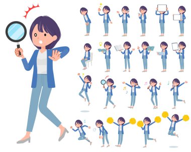 Akıllı telefonlar gibi dijital cihazları olan bir grup halkla ilişkiler kadını. Vektör sanatını düzenlemek çok kolay..