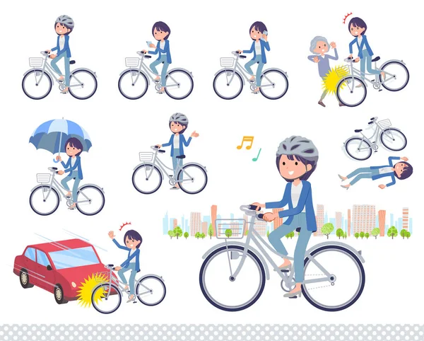 Şehir bisikletine binen bir grup halkla ilişkiler kadını. Yönlendirmesi çok kolay..