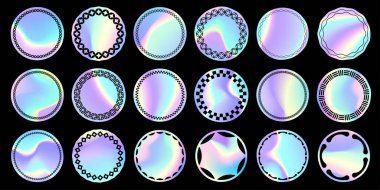 Hologram etiket tasarımı ile etiket ayarlandı. Düzenlemesi kolay olan vektör verisidir.