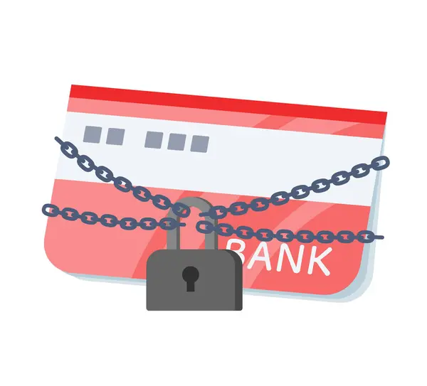 Frozen Bank Account Vector Art Easy Edit — Stock Vector