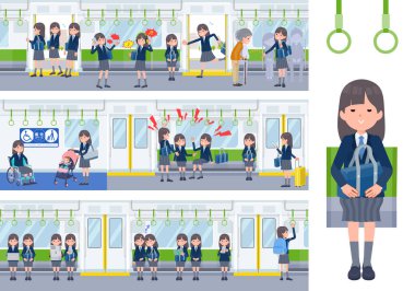 Trendeki bir takım denizci ceketli kadın öğrenci. Yönlendirmesi çok kolay..