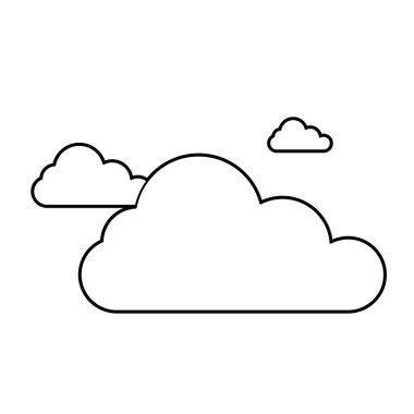 Bulut. Düzenlemesi kolay vektör illüstrasyonu.