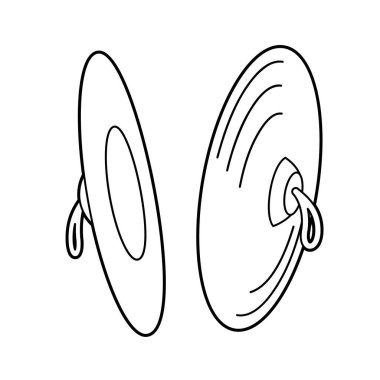 cymbal.Vektör illüstrasyonunu düzenlemek kolaydır.