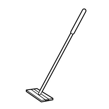 Döşeme sileceği. Düzenlemesi kolay vektör illüstrasyonu.