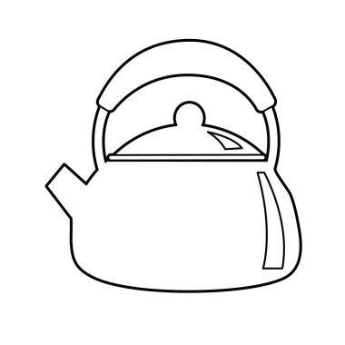Kettle.Vektör illüstrasyonunu düzenlemek kolaydır.