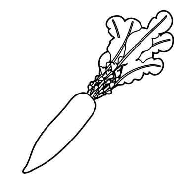 Turp. Vektör illüstrasyonunu düzenlemek kolaydır..