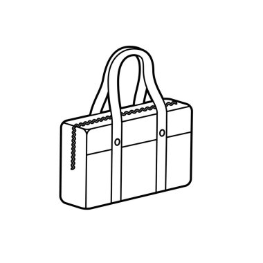 Okul çantası. Vector illüstrasyonunu düzenlemek kolay..