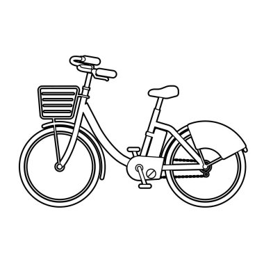 Sideways electric bicycle.E-bike.Vector illustration that is easy to edit.