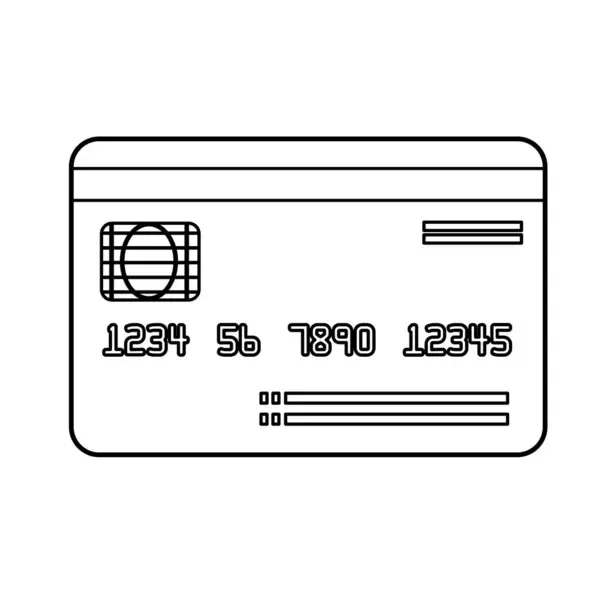 クレジットカードのアイコン 編集しやすいベクターイラスト — ストックベクタ