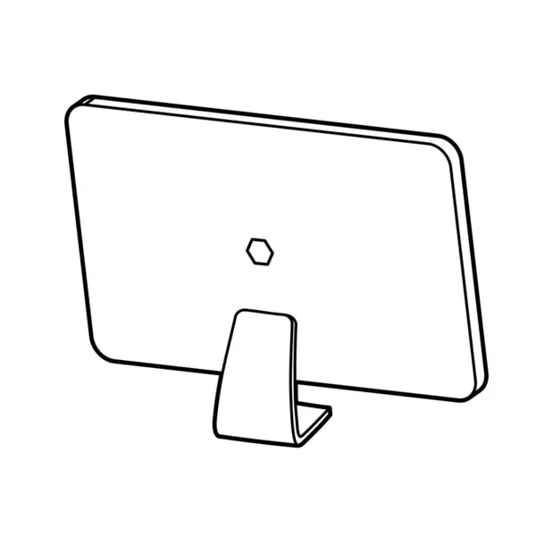 Desktop Back Angle Vector Illustration Easy Edit — Wektor stockowy