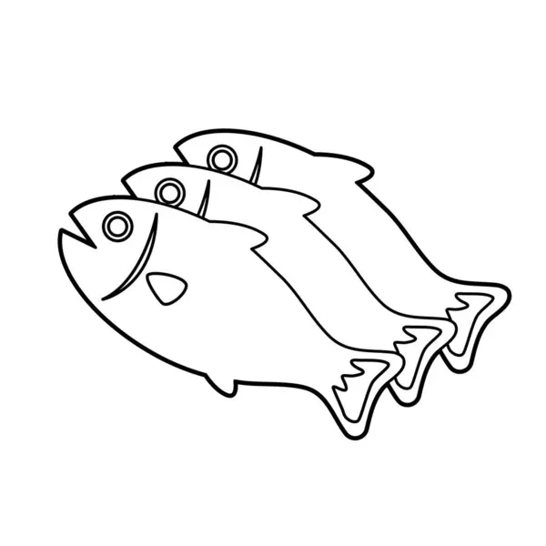 編集しやすい魚のベクターイラスト — ストックベクタ