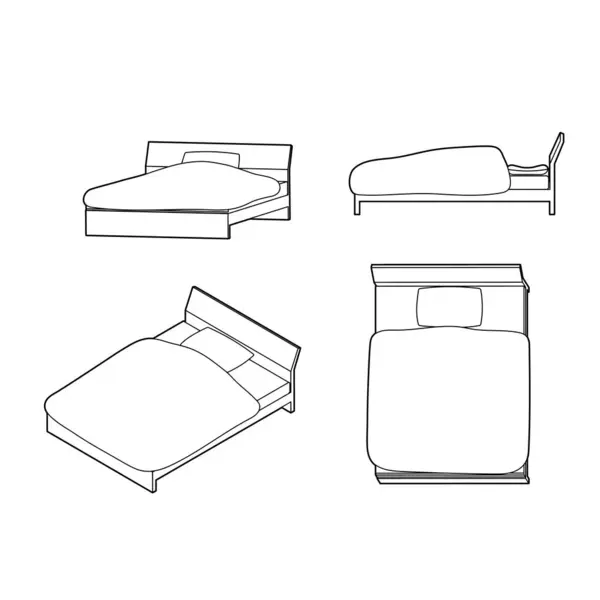 Bedroom Vector Ilustración Que Fácil Editar Ilustraciones de stock libres de derechos