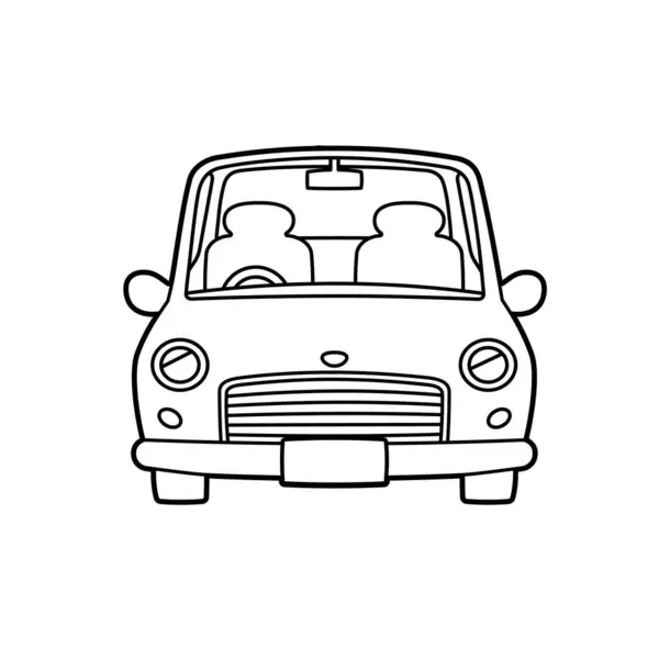 Lindo Car Retro Vector Ilustración Que Fácil Editar Vectores de stock libres de derechos