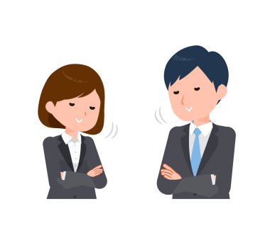 Takım elbiseli iş adamları. Şöyle bir kafa salladı: 