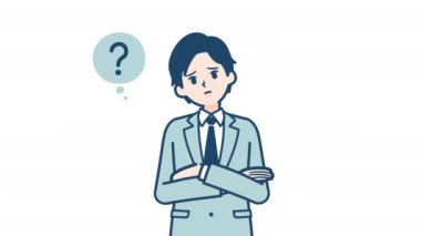 İş adamı düşüncesi. vektör illüstrasyonu.