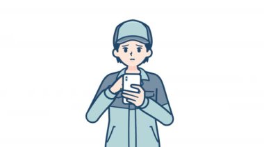 Akıllı telefon kullanan genç bir kadın.