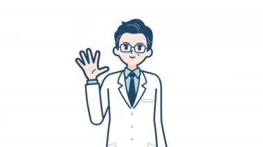 Havada el sallayan iş adamı.