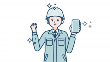 smartphone avatar karakter ile genç adam