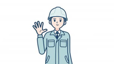 Güvenlik kaskı ve eldiven vektör illüstrasyon grafik tasarımlı mühendis