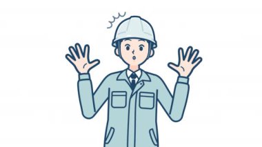 Beyaz arkaplan vektör illüstrasyon tasarımı üzerinde üniformalı işçi