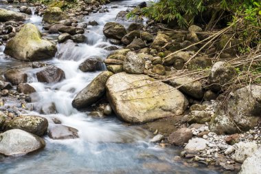 Nature's Serenity: Slow Shutter Speed Images of Water and Rocks in Motion