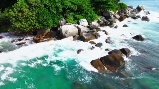 Serenata Della Natura Riprese Aeree Mozzafiato Acqua Mare Color Smeraldo — Video Stock