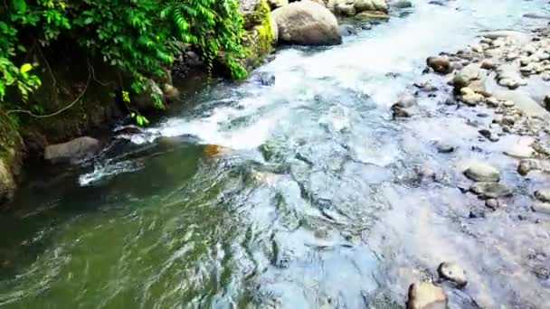 Захоплюючі Аерофотознімки Показують Динамічну Енергію Заспокійливий Ритм Потоку Води Річці — стокове відео