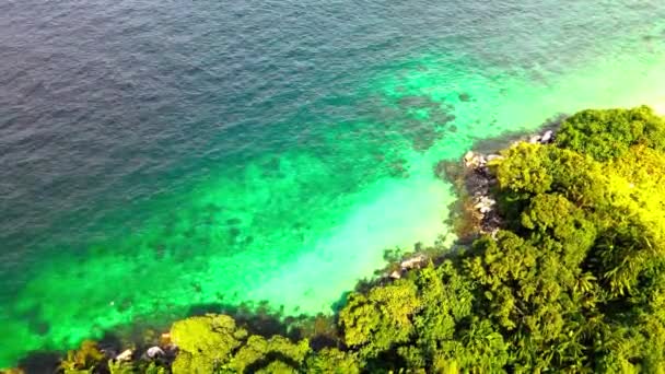 Visueel Meesterwerk Awe Inspiring Aerial Footage Van Panoramisch Emerald Colored — Stockvideo