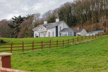 Moville Kırsal Bölgesi. Kuzey İrlanda 'daki Büyüleyici Kırsal Evler