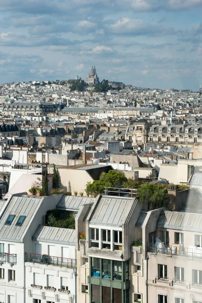 从蓬皮杜梯田俯瞰巴黎美丽的空中风景 — 图库照片