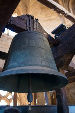 Ancient bell in Oviedo cathedral tower. Spain, Europe