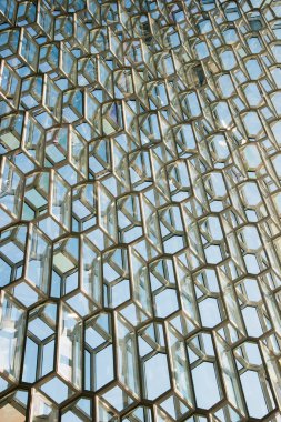 Beautiful patter. Building facade. Iceland, Europe