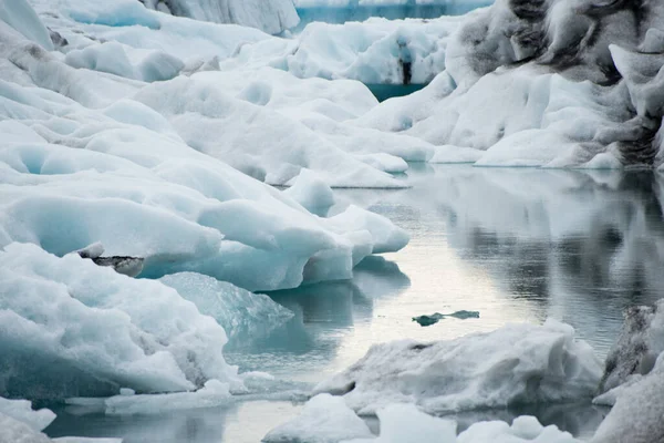 Jokulsarlon Buzulundaki Buzdağına Yakın Zlanda — Stok fotoğraf