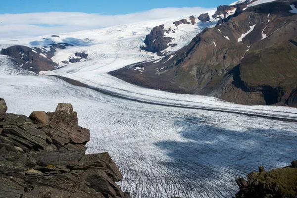 Bir Buzulun Güzel Hava Manzarası Zlanda Avrupa — Stok fotoğraf