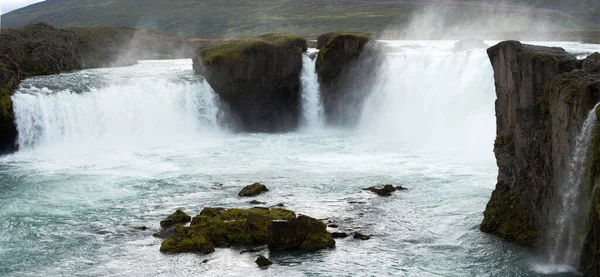 Vista Panorâmica Cachoeira Godafoss Islândia Europa — Fotografia de Stock