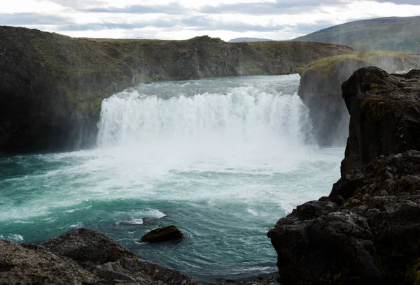 Bela Vista Cachoeira Godafoss Islândia Europa — Fotografia de Stock