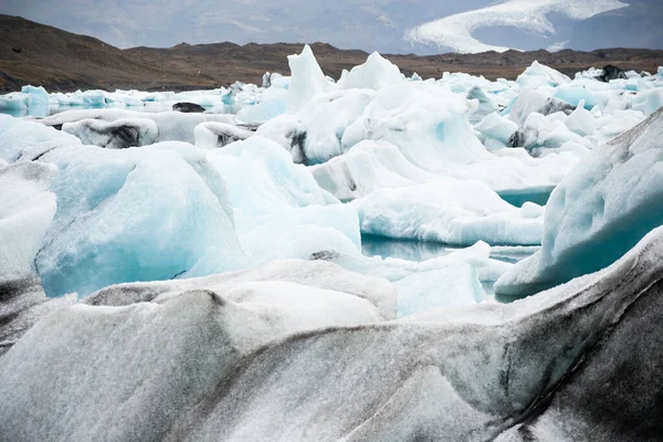 Кусочки Айсберга Леднике Исландия Европа — стоковое фото