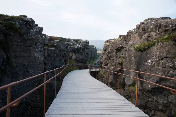 Thingvellir Nationalpark Ein Gebiet Von Historischer Und Geologischer Bedeutung Dass — Stockfoto
