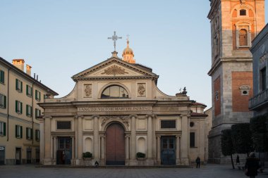 Basilica of Saint Vittore and Towerof Bernascone in Varese, Italy clipart