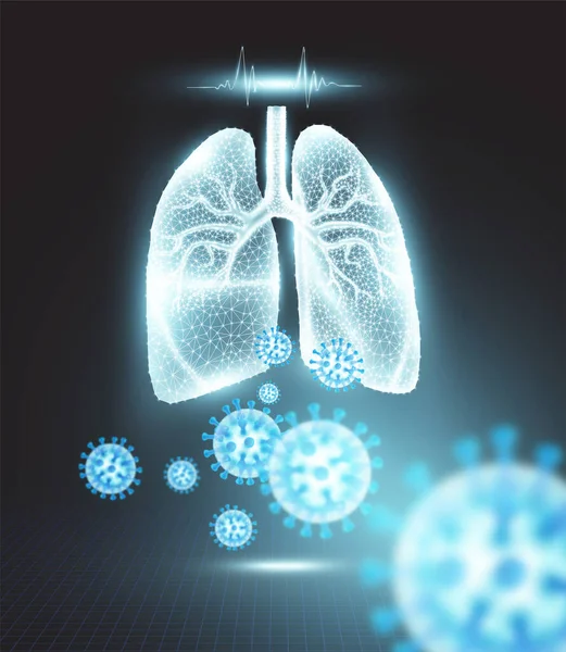 Печінка Плаває Легені Тривожним Світінням — стоковий вектор