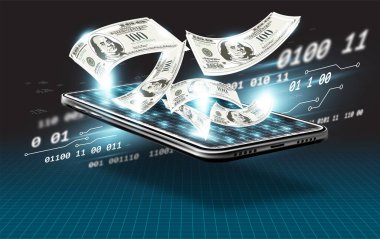 Paralar cep telefonu ekranından 3 boyutlu uçar.