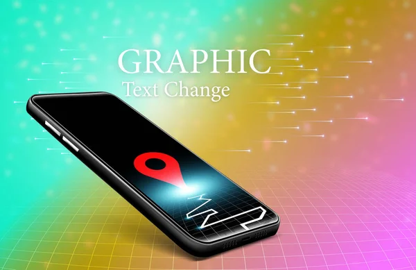mobile phone on colorful background