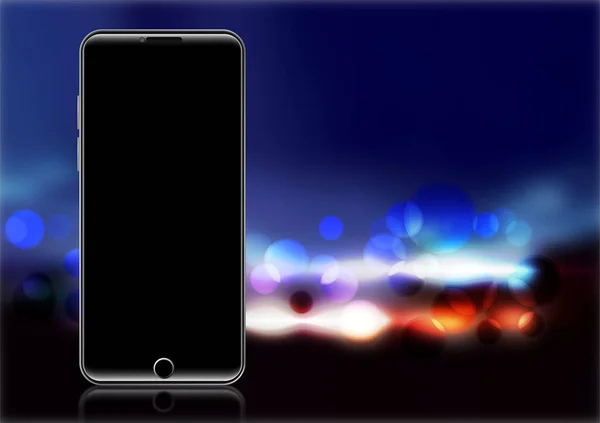 Téléphone Mobile Sur Des Lignes Colorées — Image vectorielle