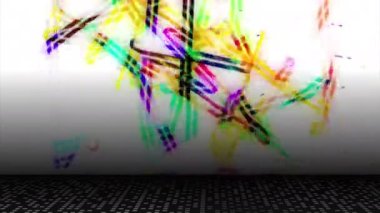 Renkli çizgiler sürekli hareket ediyor..