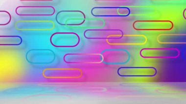 Renkli arkaplanda sürekli hareket eden renkli çizgiler.