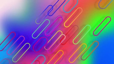 Renkli arkaplanda sürekli hareket eden renkli çizgiler.
